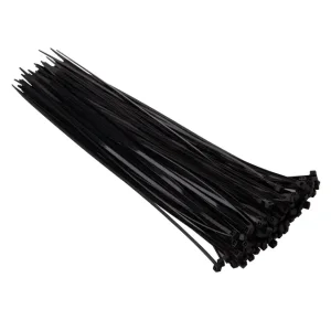 Хомут пластиковий, 3,6×300 мм, 100 шт/упак, чорний INTERTOOL (TC-3631) UA