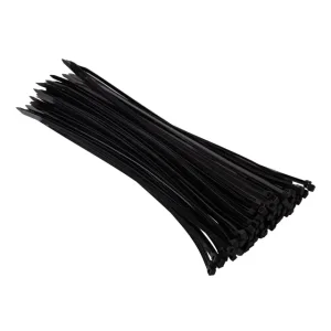 Хомут пластиковий, 4,8×300 мм, 100 шт/упак, чорний INTERTOOL (TC-4831) UA