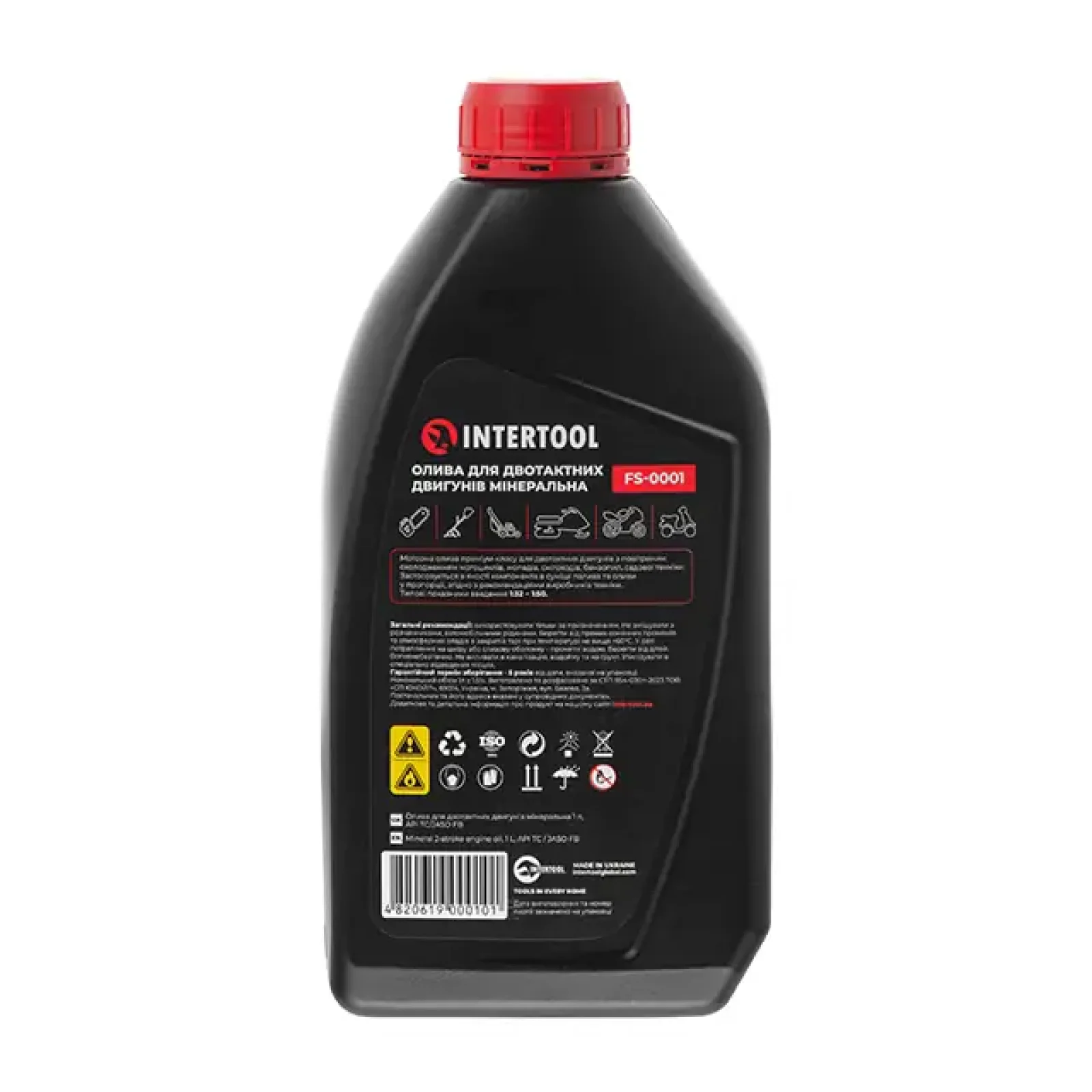 Олива для двотактних двигунів, мінеральна, 1 л, API TC / JASO FB INTERTOOL (FS-0001) UA