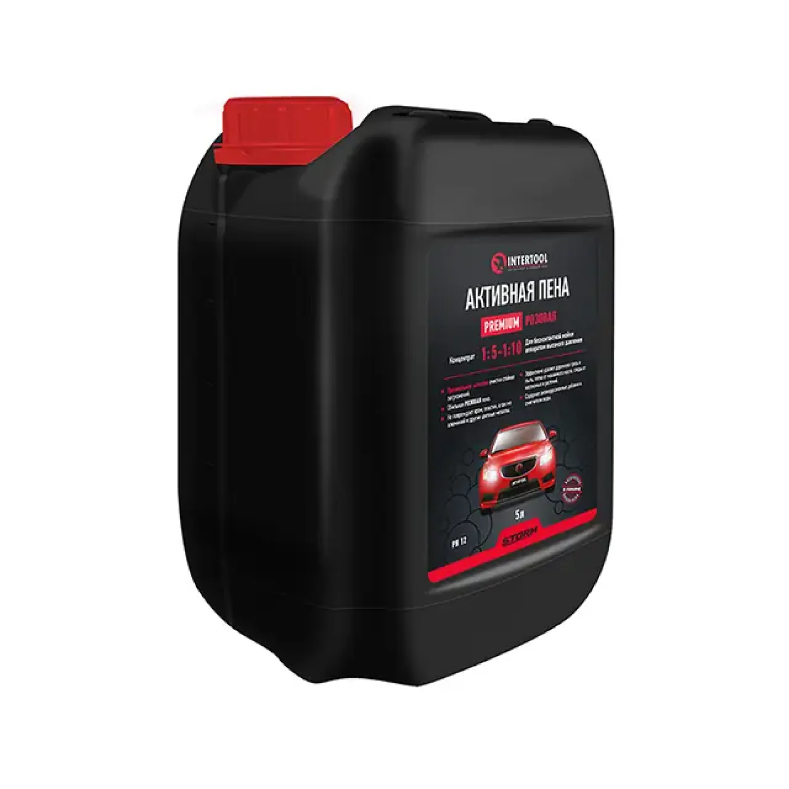 Піна активна PREMIUM 5 л, концентрат 1:5-1:10, для безконтактного миття апаратом високого тиску, STORM INTERTOOL (FS-9095) UA