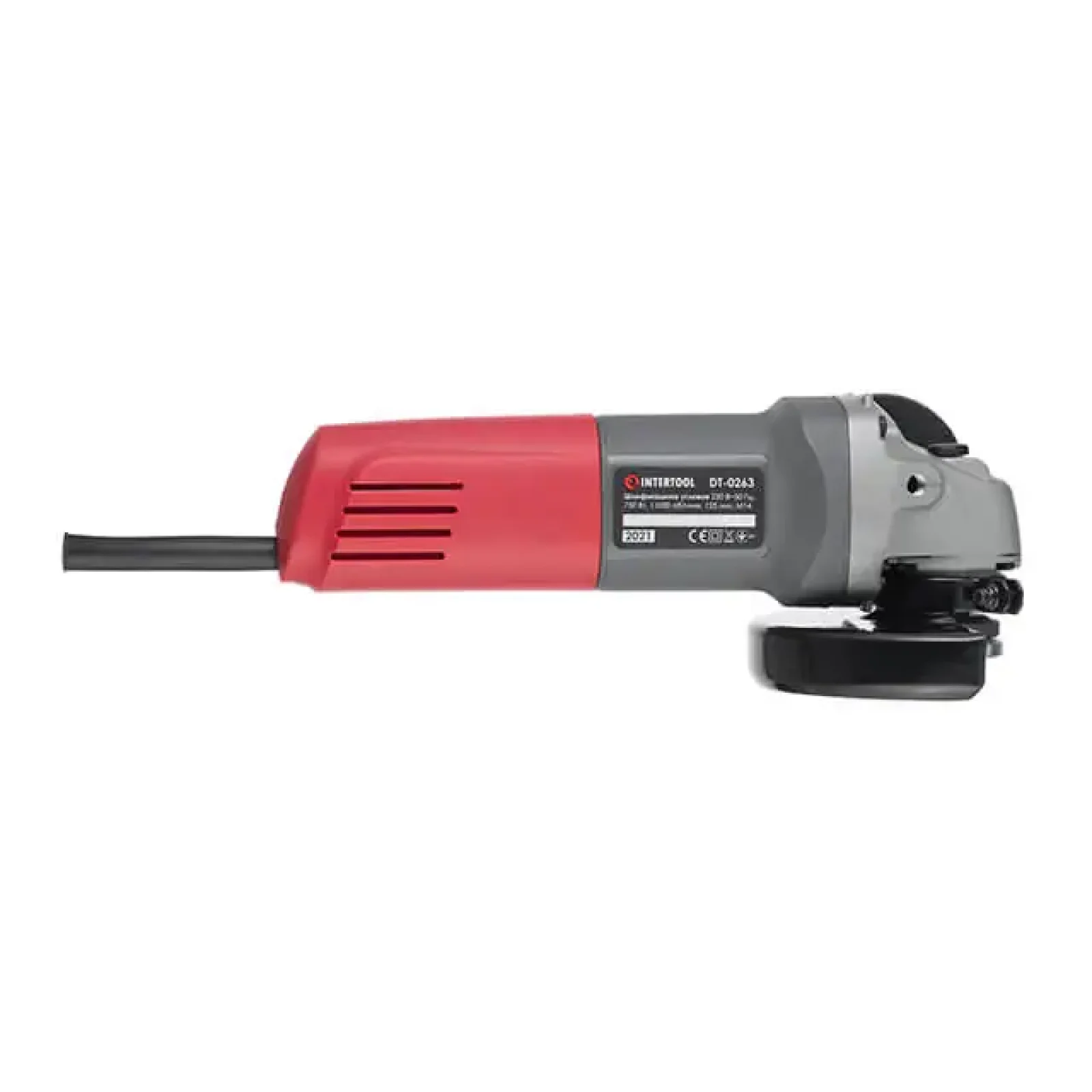 Шліфмашина кутова INTERTOOL 0,8 кВт, 11000 об/хв, 125 мм (DT-0263) UA
