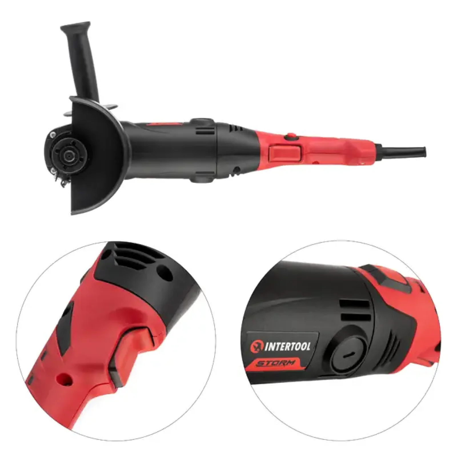 Шліфмашина кутова INTERTOOL 1,2 кВт, 5000-12000 об/хв, диск 125 мм, поворотне руків’я (WT-0225) UA