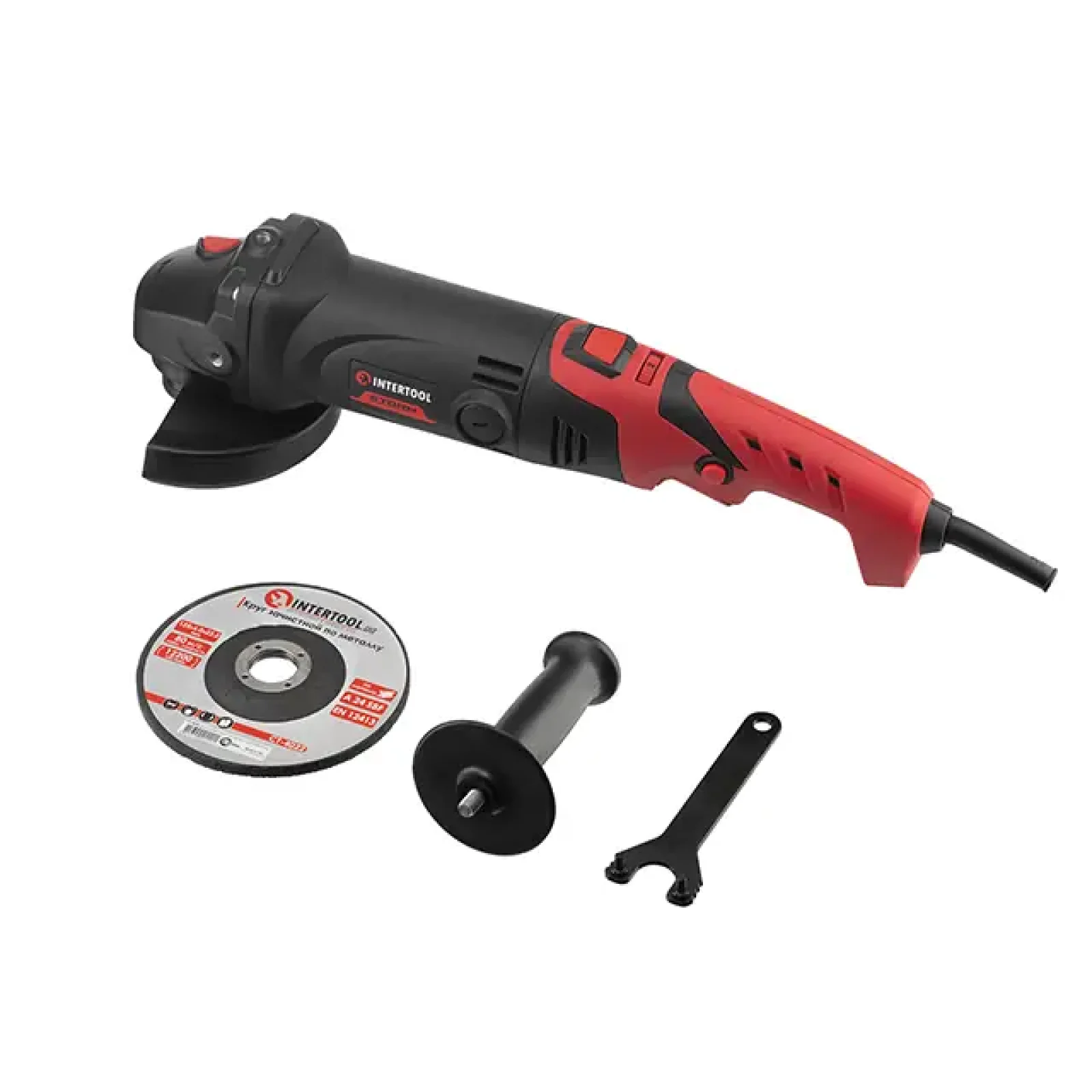Шліфмашина кутова INTERTOOL 1,2 кВт, 5000-12000 об/хв, диск 125 мм, поворотне руків’я (WT-0225) UA