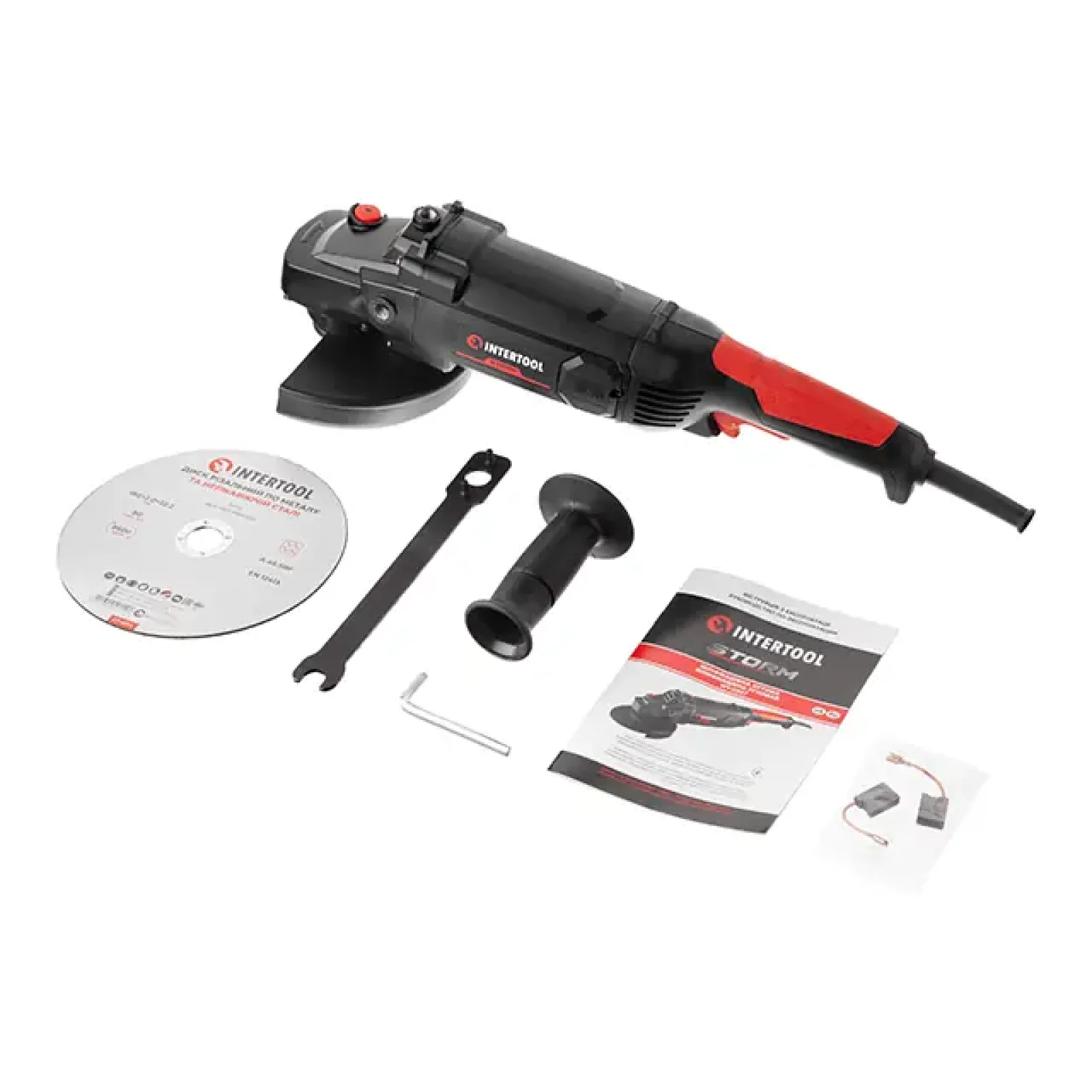 Шліфмашина кутова INTERTOOL 1,8 кВт, 8000 об/хв, диск 180 мм (WT-0227) UA