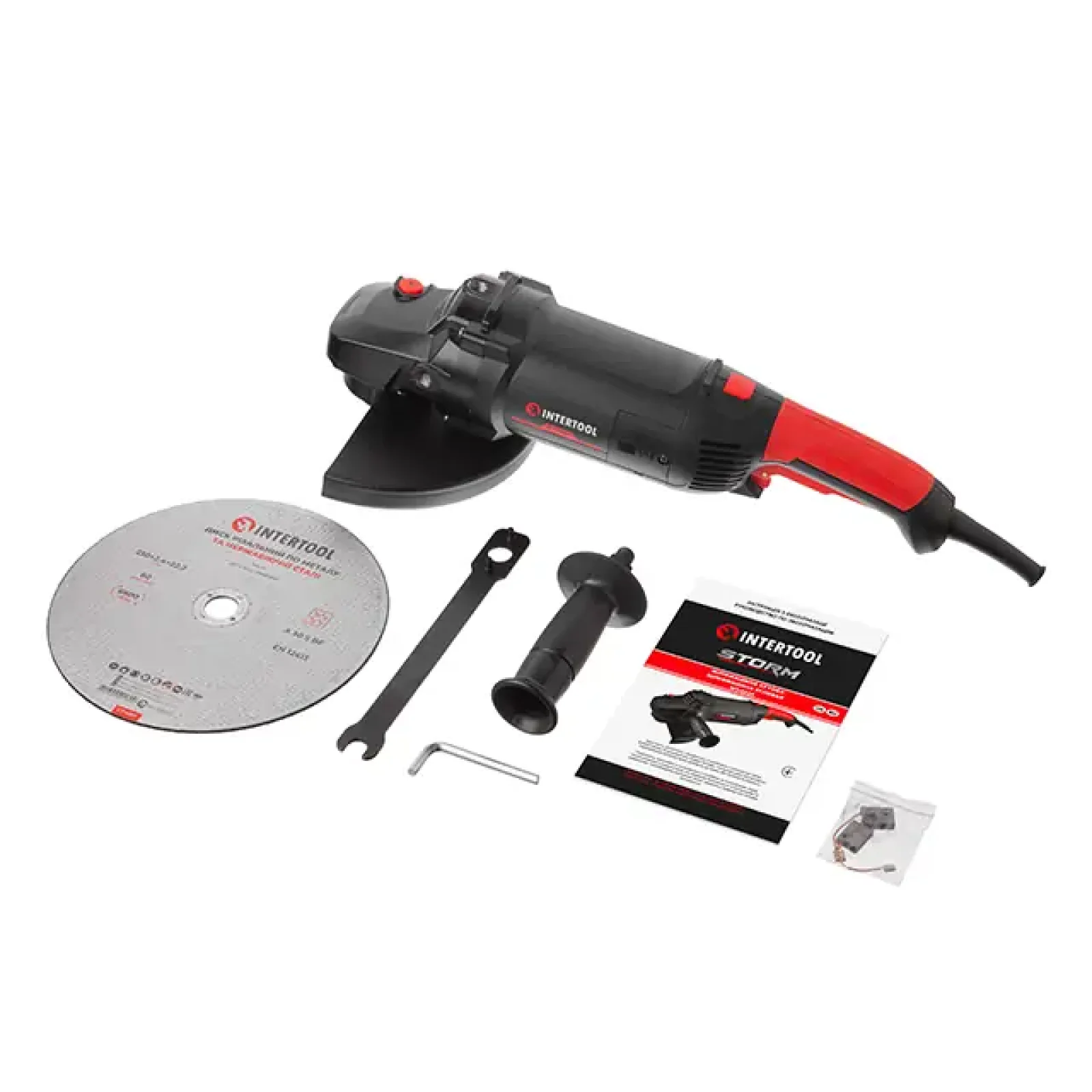 Шліфмашина кутова INTERTOOL 2,4 кВт, 6300 об/хв, диск 230 мм (WT-0228) UA
