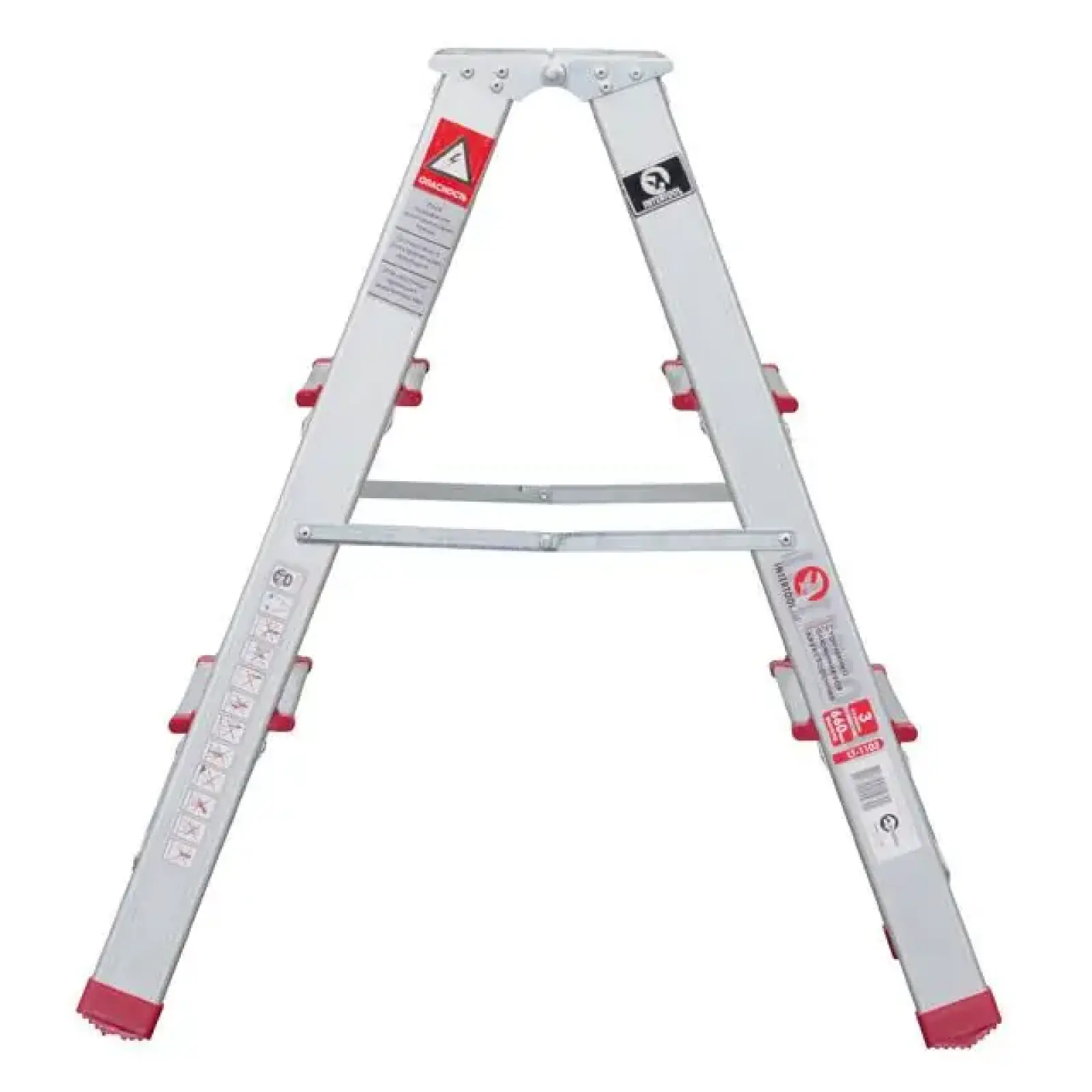 Драбина алюмінієва двостороння, 3 сходинки, висота: 668 мм, 150 кг INTERTOOL (LT-1103) UA
