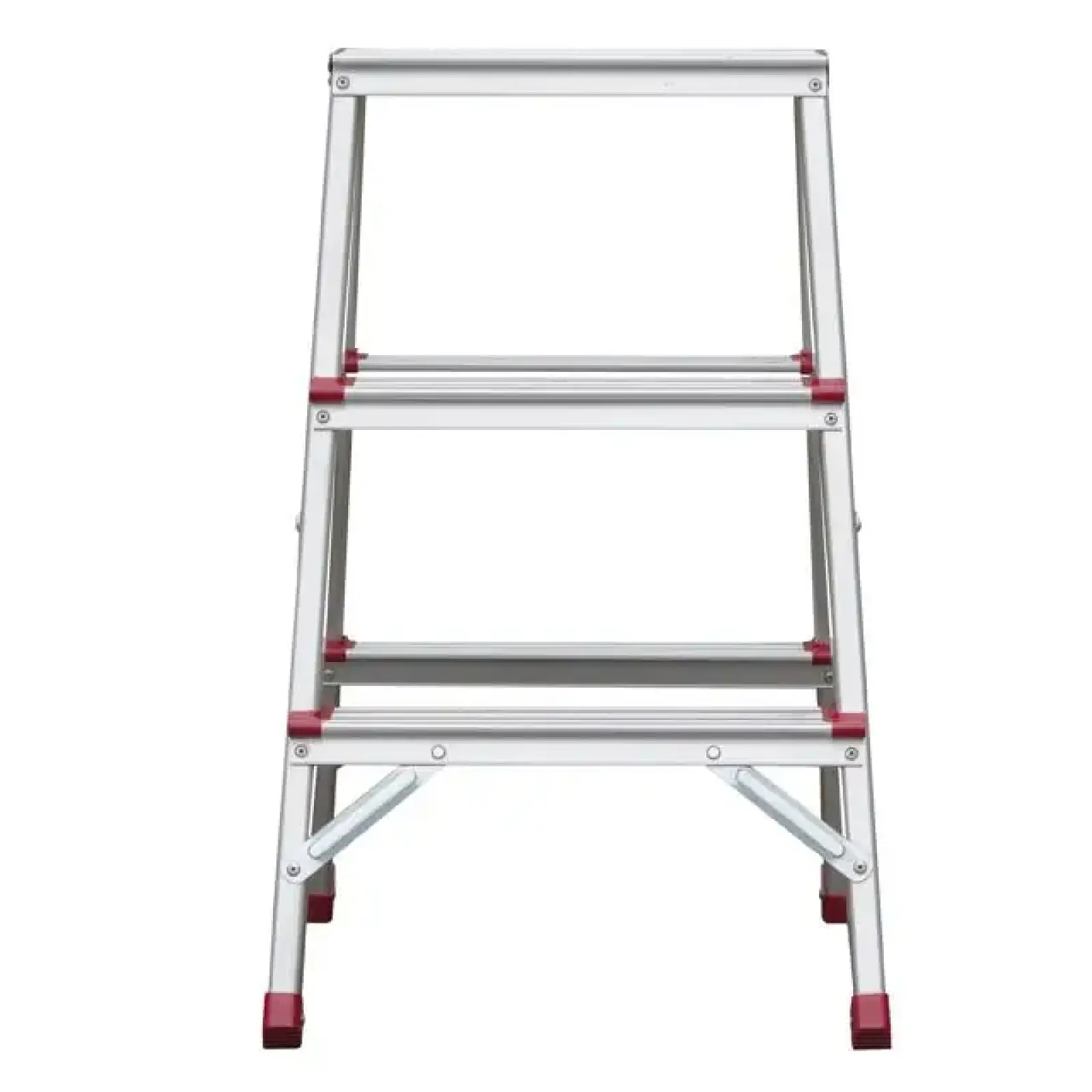 Драбина алюмінієва двостороння, 3 сходинки, висота: 668 мм, 150 кг INTERTOOL (LT-1103) UA
