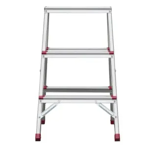 Драбина алюмінієва двостороння, 3 сходинки, висота: 668 мм, 150 кг INTERTOOL (LT-1103) UA