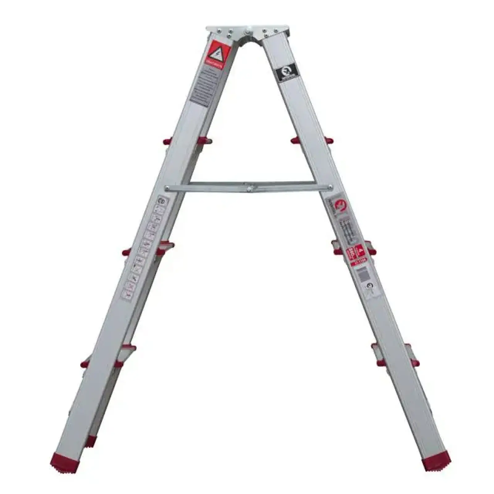 Драбина алюмінієва двостороння, 4 сходинки, висота: 876 мм, 150 кг INTERTOOL (LT-1104) UA
