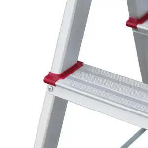 Драбина алюмінієва двостороння, 3 сходинки, висота: 668 мм, 150 кг INTERTOOL (LT-1103) UA