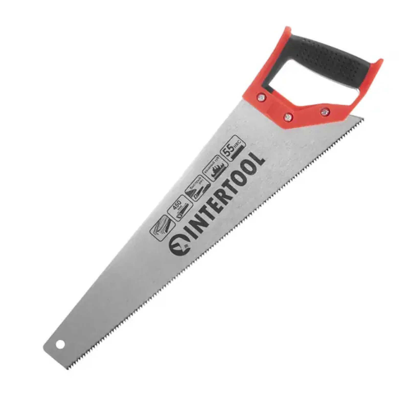 Ножівка по деревині, 450 мм, з гартованим зубом, 55 HRC INTERTOOL (HT-3102) UA