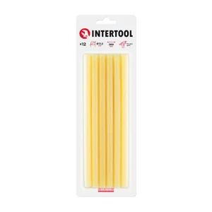 Комплект клейових стрижнів жовтих, 11,2×200 мм, 12 шт. INTERTOOL (RT-1021) UA