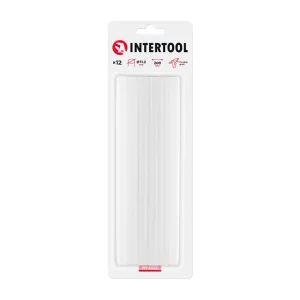 Комплект клейових стрижнів білих, 11,2×200 мм, 12 шт. INTERTOOL (RT-1022) UA
