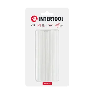Комплект клейових стрижнів флуоресцентних, 7,4×100 мм, 12 шт. INTERTOOL (RT-1039) UA