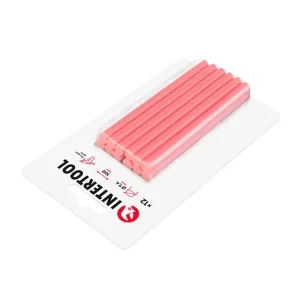 Комплект клейових стрижнів рожевих, 7,4×100 мм, 12 шт. INTERTOOL (RT-1047) UA