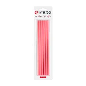 Комплект клейових стрижнів рожевих, 7,4×200 мм, 12 шт. INTERTOOL (RT-1048) UA
