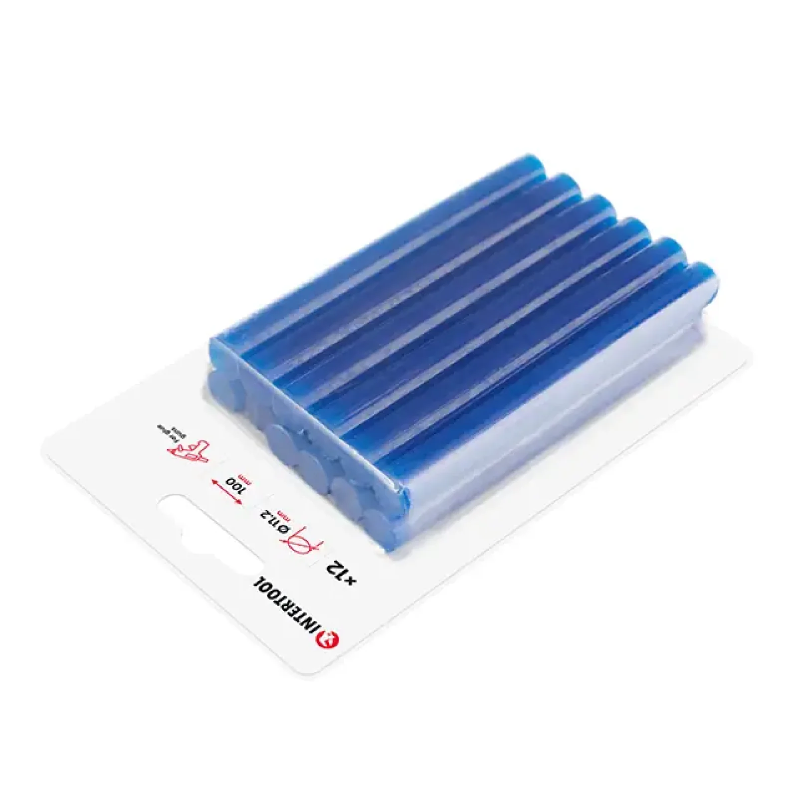 Комплект клейових стрижнів блакитних, 11,2×100 мм, 12 шт. INTERTOOL (RT-1052) UA