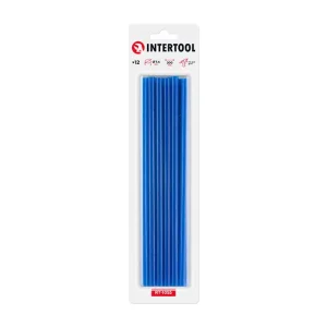 Комплект клейових стрижнів блакитних, 7,4×200 мм, 12 шт. INTERTOOL (RT-1055) UA