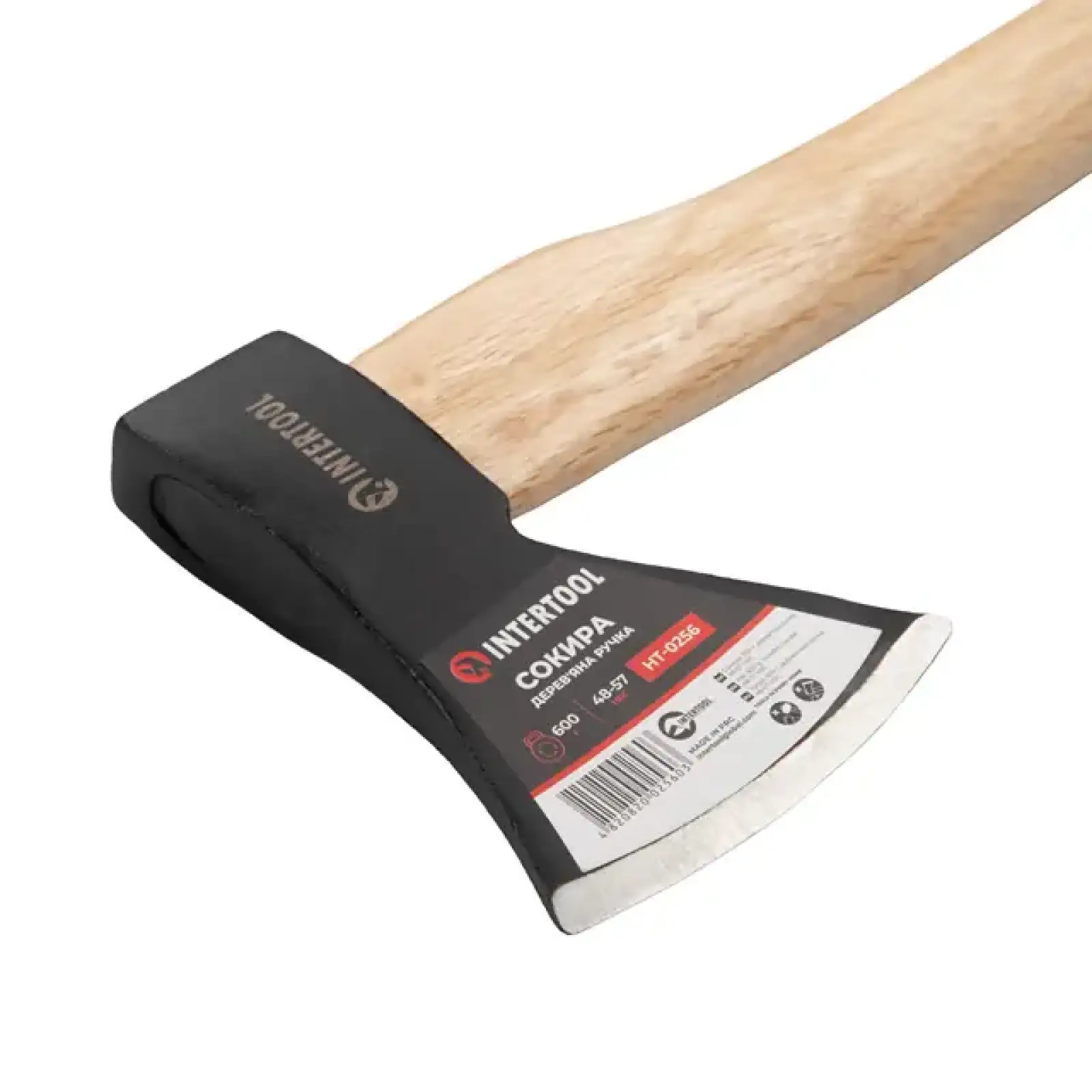 Сокира, 600 г, ручка пекан, 48-57 HRC INTERTOOL (HT-0256) UA