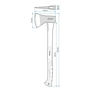 Сокира, 1000 г, ручка з фібергласу INTERTOOL (HT-0263) UA