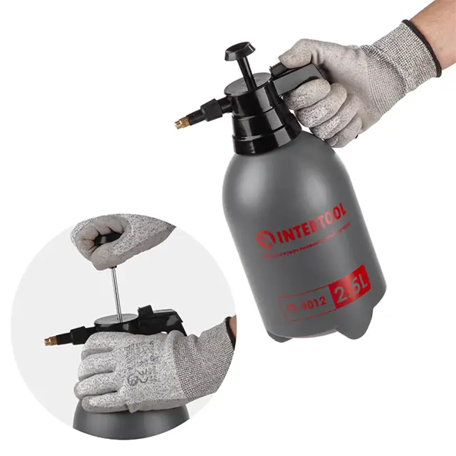 Обприскувач пневматичний ручний, 2,5 л INTERTOOL (FT-9012) UA