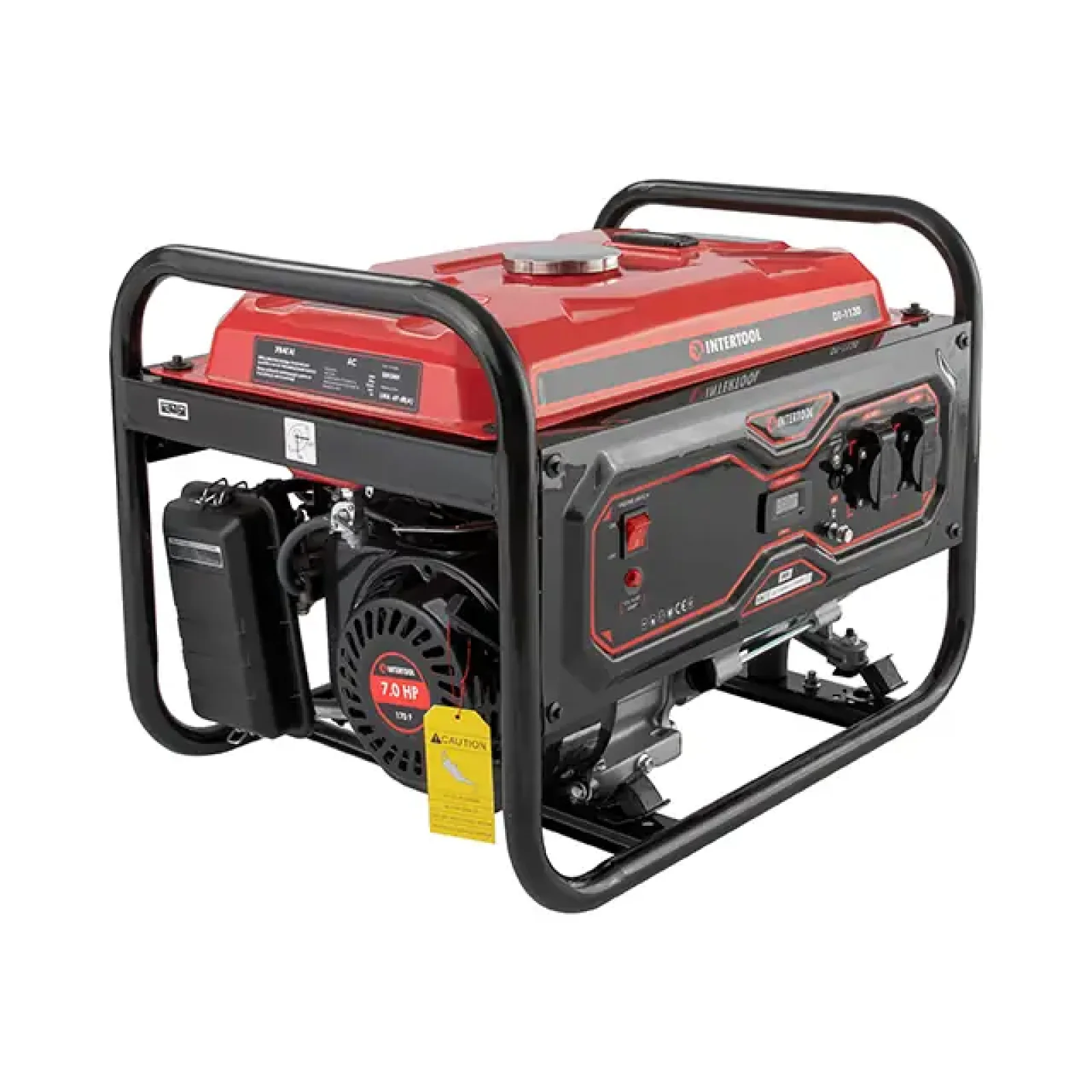 Генератор бензиновий INTERTOOL 2.8/3 кВт, 220 В, 15 л, ручний старт (DT-1130) UA