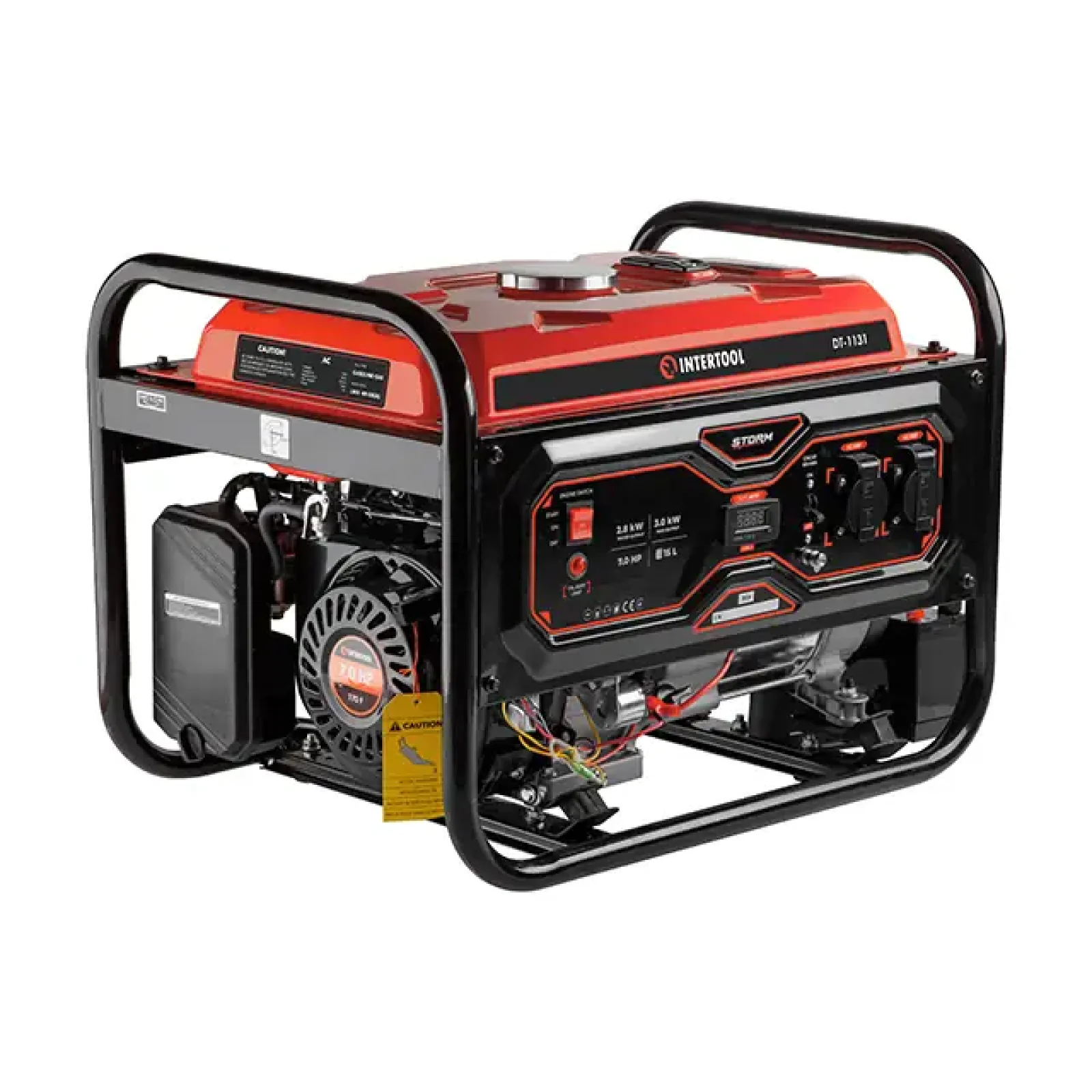 Генератор бензиновий INTERTOOL 2.8/3 кВт, 220 В, 15 л, електро+ручний старт (DT-1131) UA