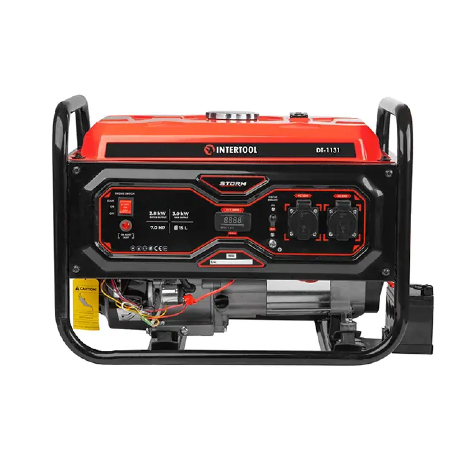 Генератор бензиновий INTERTOOL 2.8/3 кВт, 220 В, 15 л, електро+ручний старт (DT-1131) UA