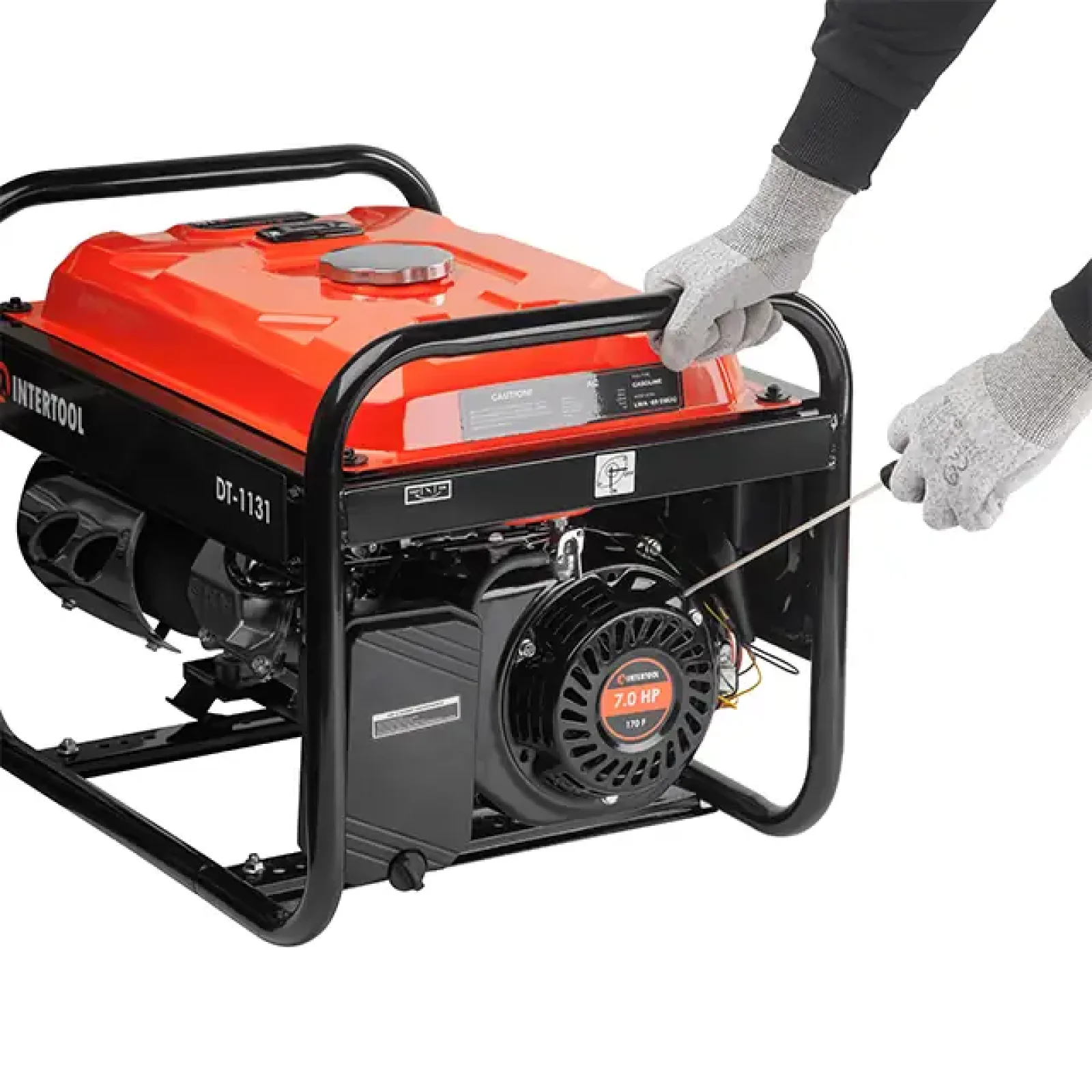 Генератор бензиновий INTERTOOL 2.8/3 кВт, 220 В, 15 л, електро+ручний старт (DT-1131) UA