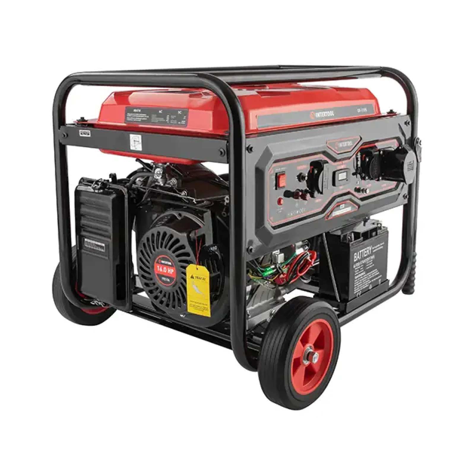 Генератор бензиновий INTERTOOL 7,0/7,5 кВт, 220 В, 25 л, електро/ручний старт (DT-1175) UA