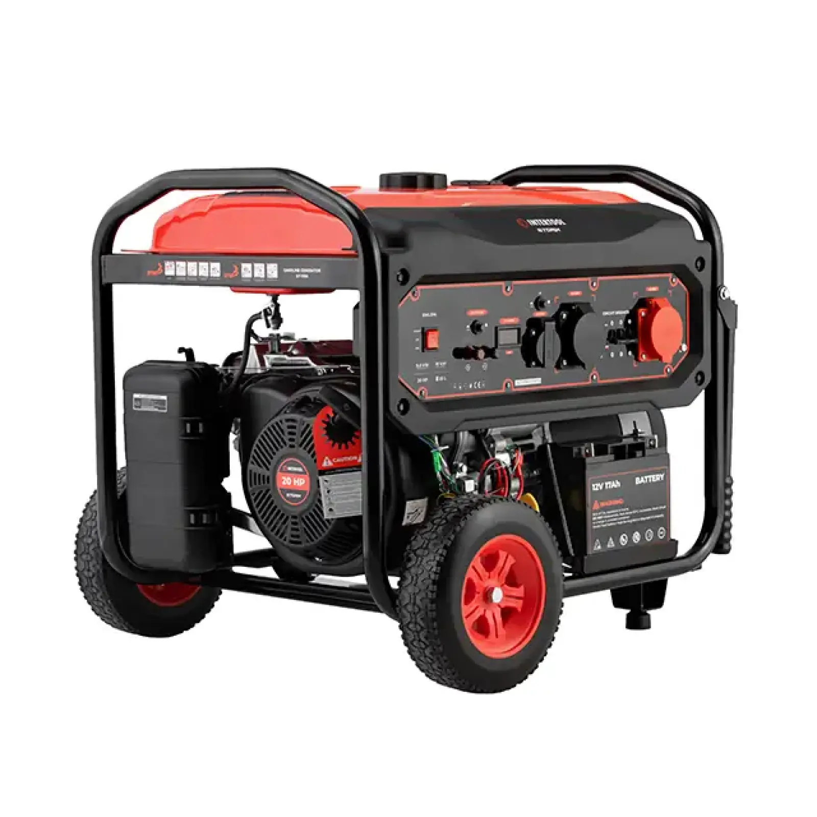 Генератор бензиновий 9/10 кВт, 400/230 В, DUAL POWER, бак 25 л, електро/ручний старт, мідна обмотка, STORM INTERTOOL (DT-1196) UA