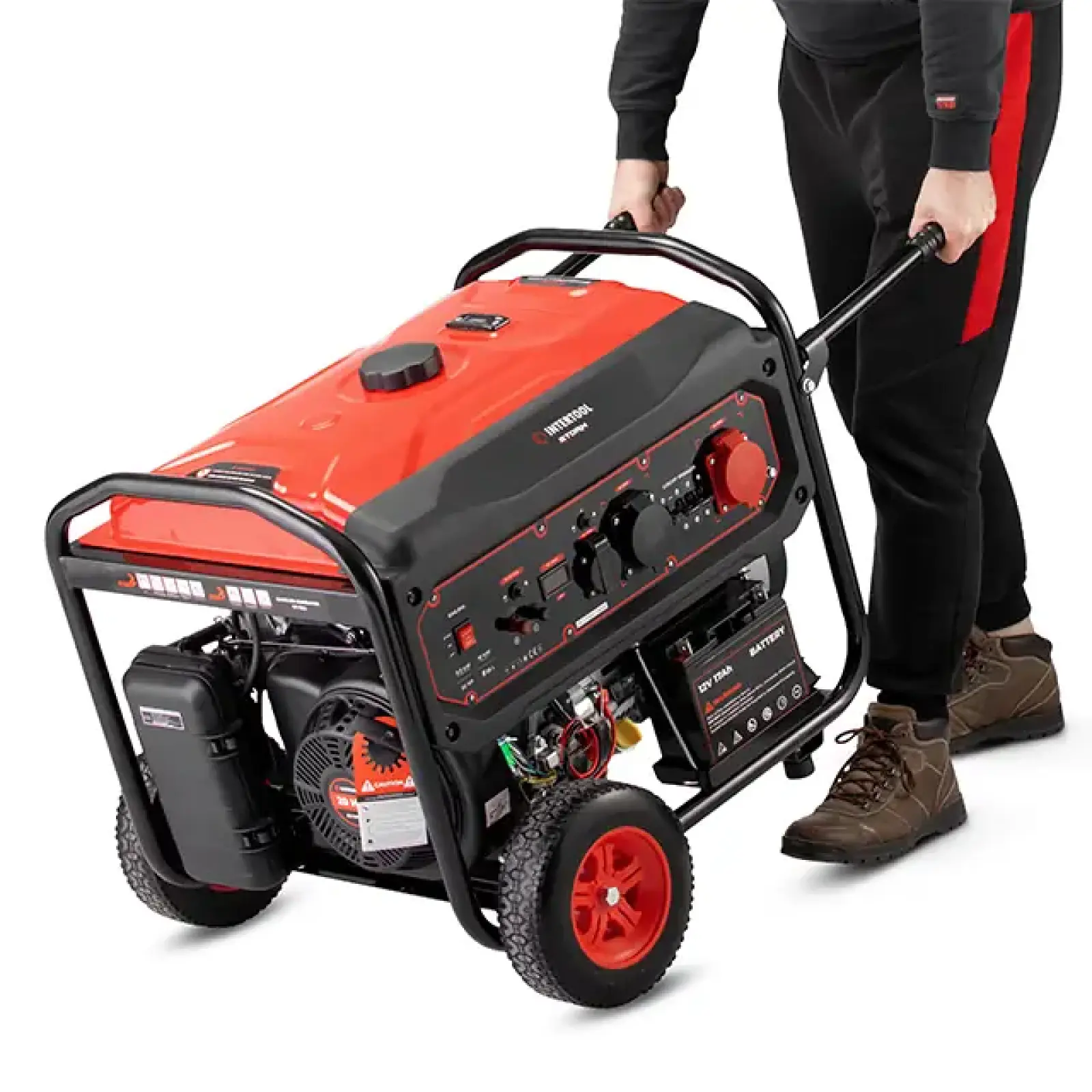 Генератор бензиновий 9/10 кВт, 400/230 В, DUAL POWER, бак 25 л, електро/ручний старт, мідна обмотка, STORM INTERTOOL (DT-1196) UA