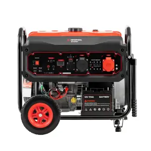 Генератор бензиновий 9/10 кВт, 400/230 В, DUAL POWER, бак 25 л, електро/ручний старт, мідна обмотка, STORM INTERTOOL (DT-1196) UA