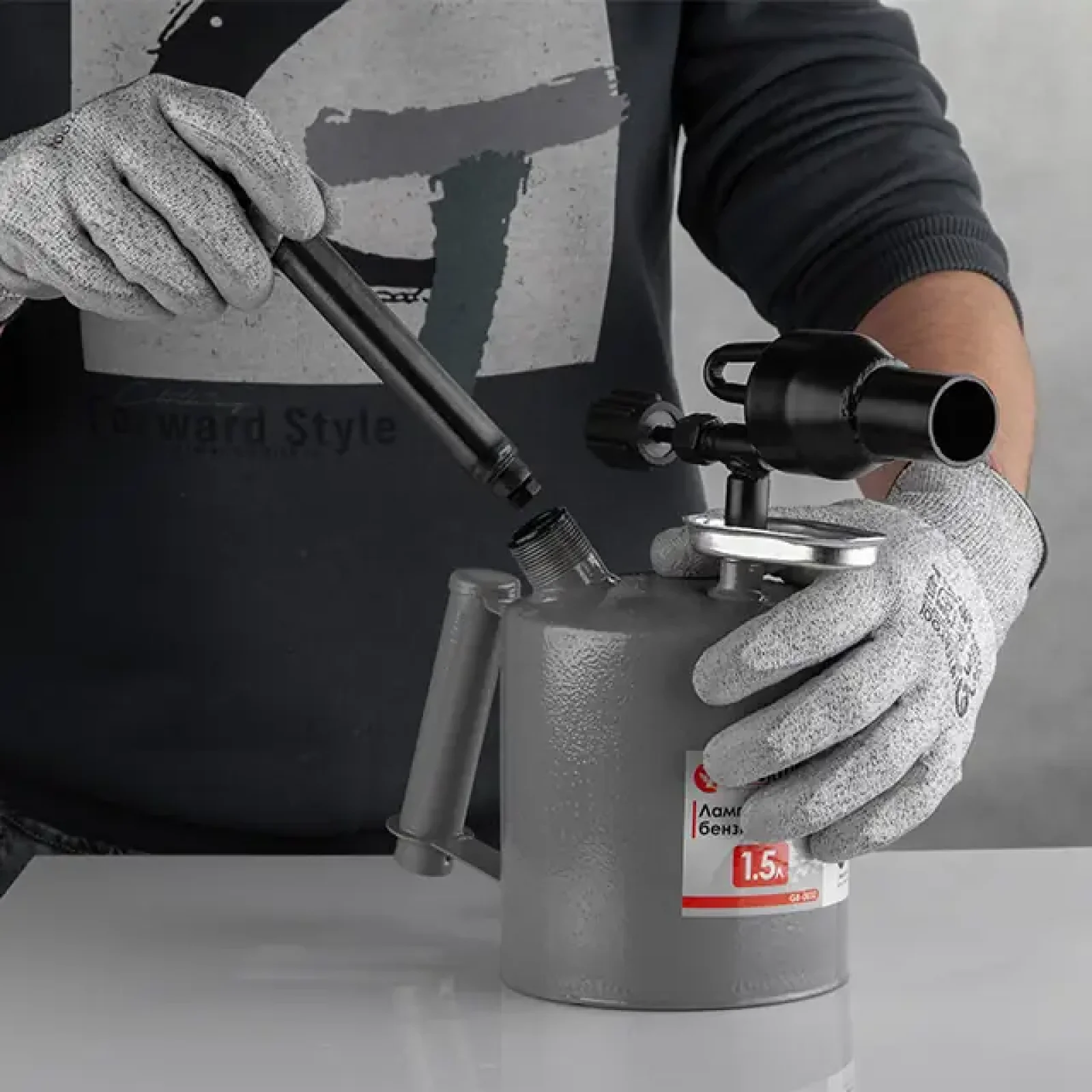 Лампа паяльна бензинова 1.5 л INTERTOOL (GB-0032) UA