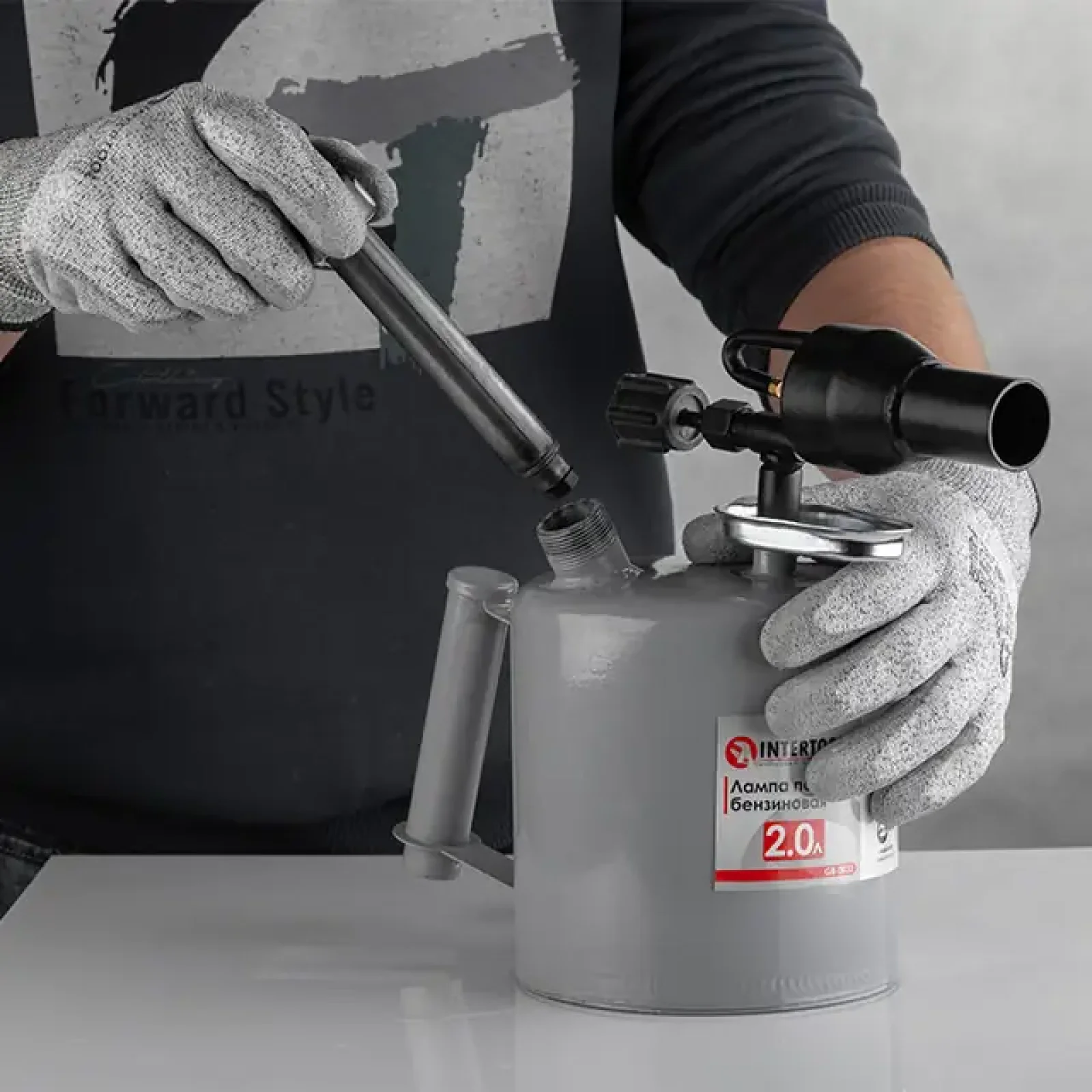 Лампа паяльна бензинова 2.0 л INTERTOOL (GB-0033) UA