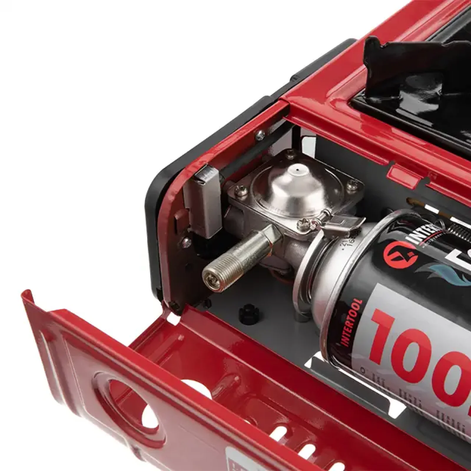 Плитка газова одноконфорочна, п'єзопідпалювання, під газові балони бутан і пропан-бутан INTERTOOL (GS-0001) UA