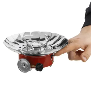 Пальник газовий туристичний з захистом від вітру INTERTOOL (GS-0011) UA