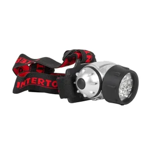 Ліхтар налобний світлодіодний, 4 режими роботи, 19 LED, 45 лм, батарейки 3 ААА INTERTOOL (LB-0301) UA
