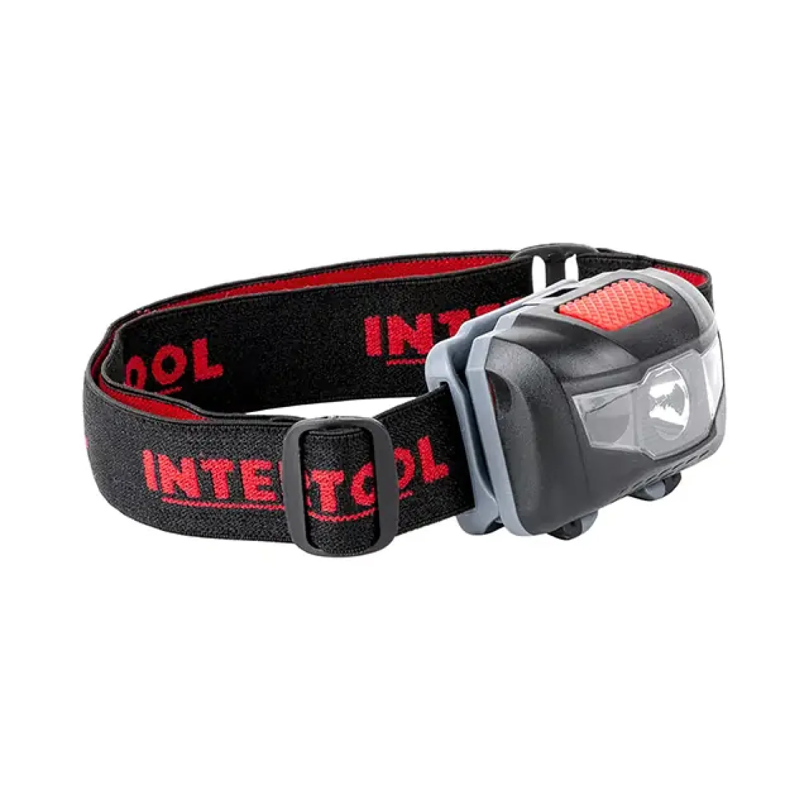 Ліхтар налобний світлодіодний, пиловологозахищений корпус, 4 режими роботи, 1 Вт + 2 LED, 80 лм, батарейки 3 ААА INTERTOOL (LB-0302) UA