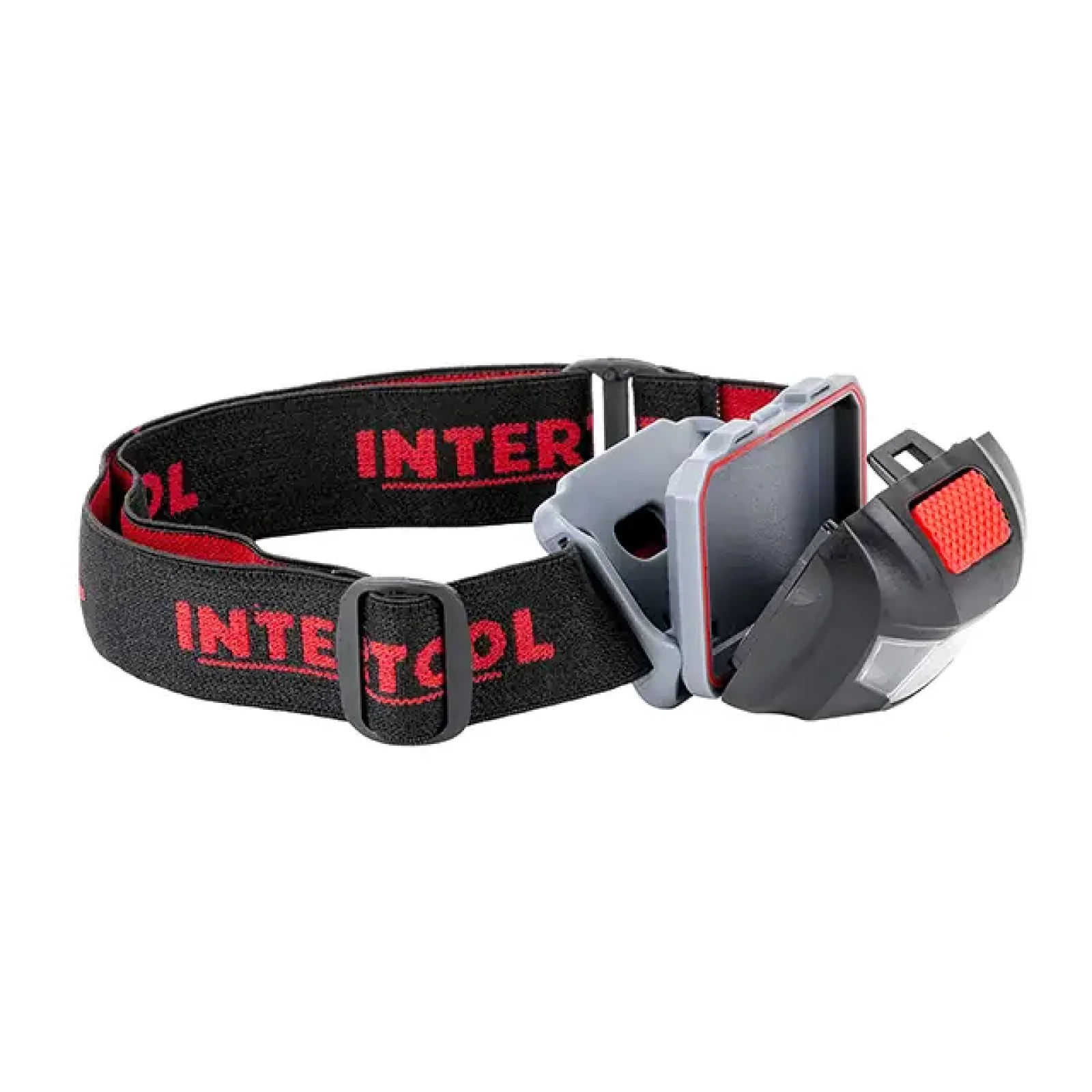 Ліхтар налобний світлодіодний, пиловологозахищений корпус, 4 режими роботи, 1 Вт + 2 LED, 80 лм, батарейки 3 ААА INTERTOOL (LB-0302) UA