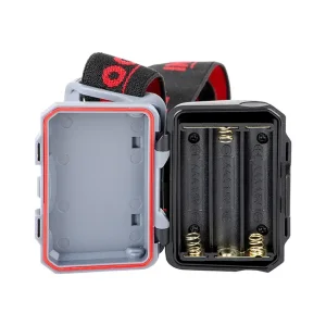 Ліхтар налобний світлодіодний, пиловологозахищений корпус, 4 режими роботи, 1 Вт + 2 LED, 80 лм, батарейки 3 ААА INTERTOOL (LB-0302) UA