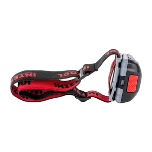 Ліхтар налобний світлодіодний, пиловологозахищений корпус, 4 режими роботи, 1 Вт + 2 LED, 80 лм, батарейки 3 ААА INTERTOOL (LB-0302) UA