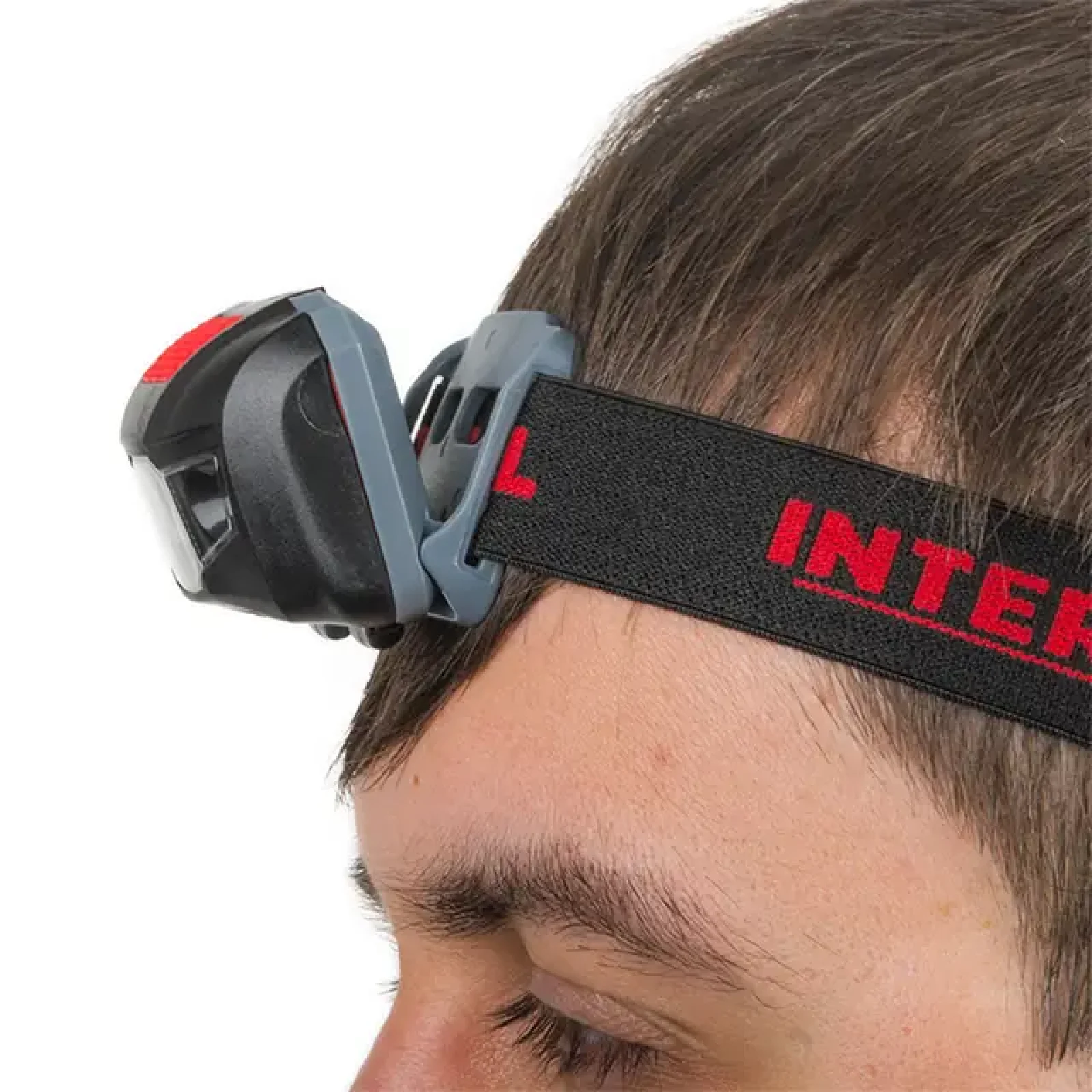 Ліхтар налобний світлодіодний, пиловологозахищений корпус, 4 режими роботи, 1 Вт + 2 LED, 80 лм, батарейки 3 ААА INTERTOOL (LB-0302) UA