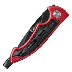 Ніж складаний, 206 мм, ручка алюміній + пластик, 4 викруткові насадки INTERTOOL (HT-0592) UA