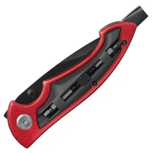 Ніж складаний, 206 мм, ручка алюміній + пластик, 4 викруткові насадки INTERTOOL (HT-0592) UA