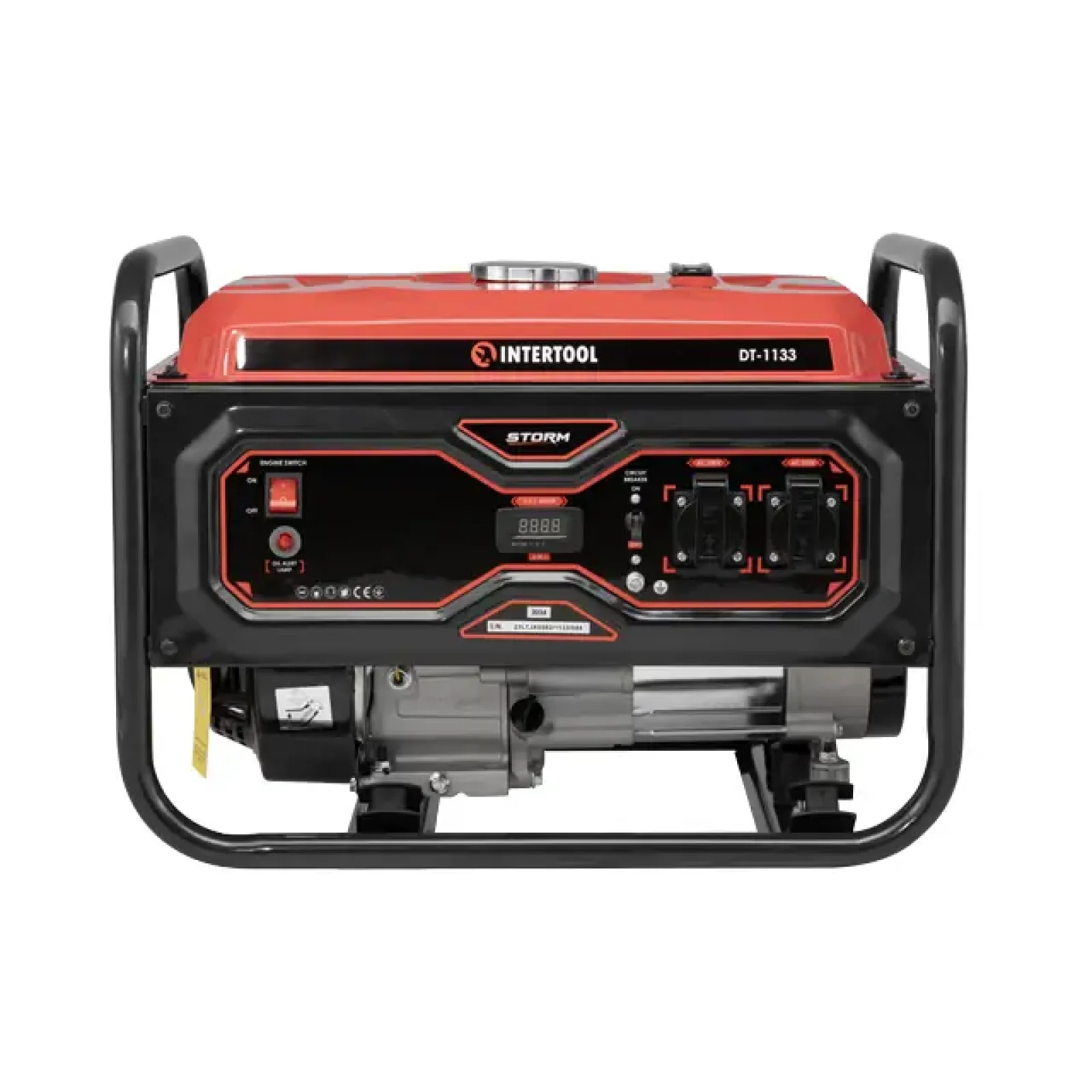 Генератор бензиновий/газовий INTERTOOL 2.8/3 кВт, 220 В, 15 л., ручний старт (DT-1133) UA