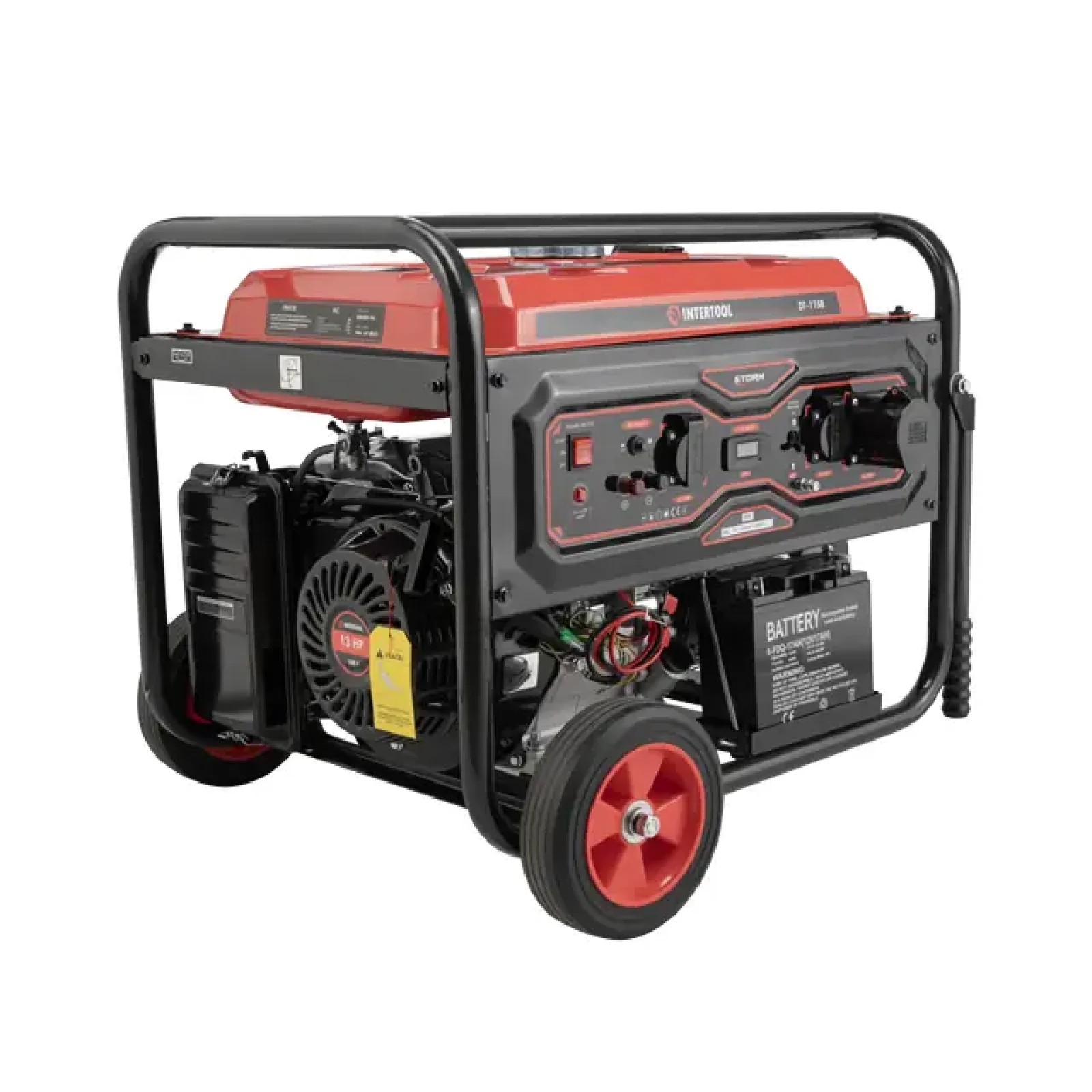 Генератор бензиновий/газовий INTERTOOL 5/5.5 кВт, 220 В, 25 л, електро+ручний (DT-1158) UA