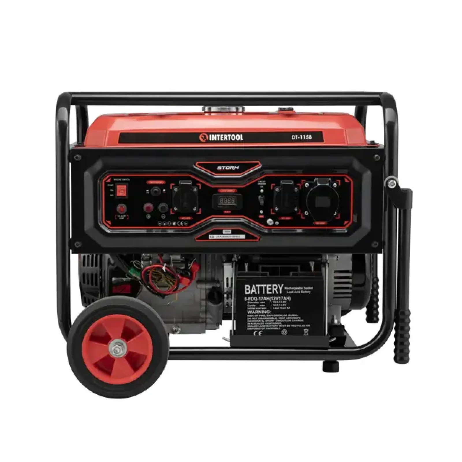 Генератор бензиновий/газовий INTERTOOL 5/5.5 кВт, 220 В, 25 л, електро+ручний (DT-1158) UA