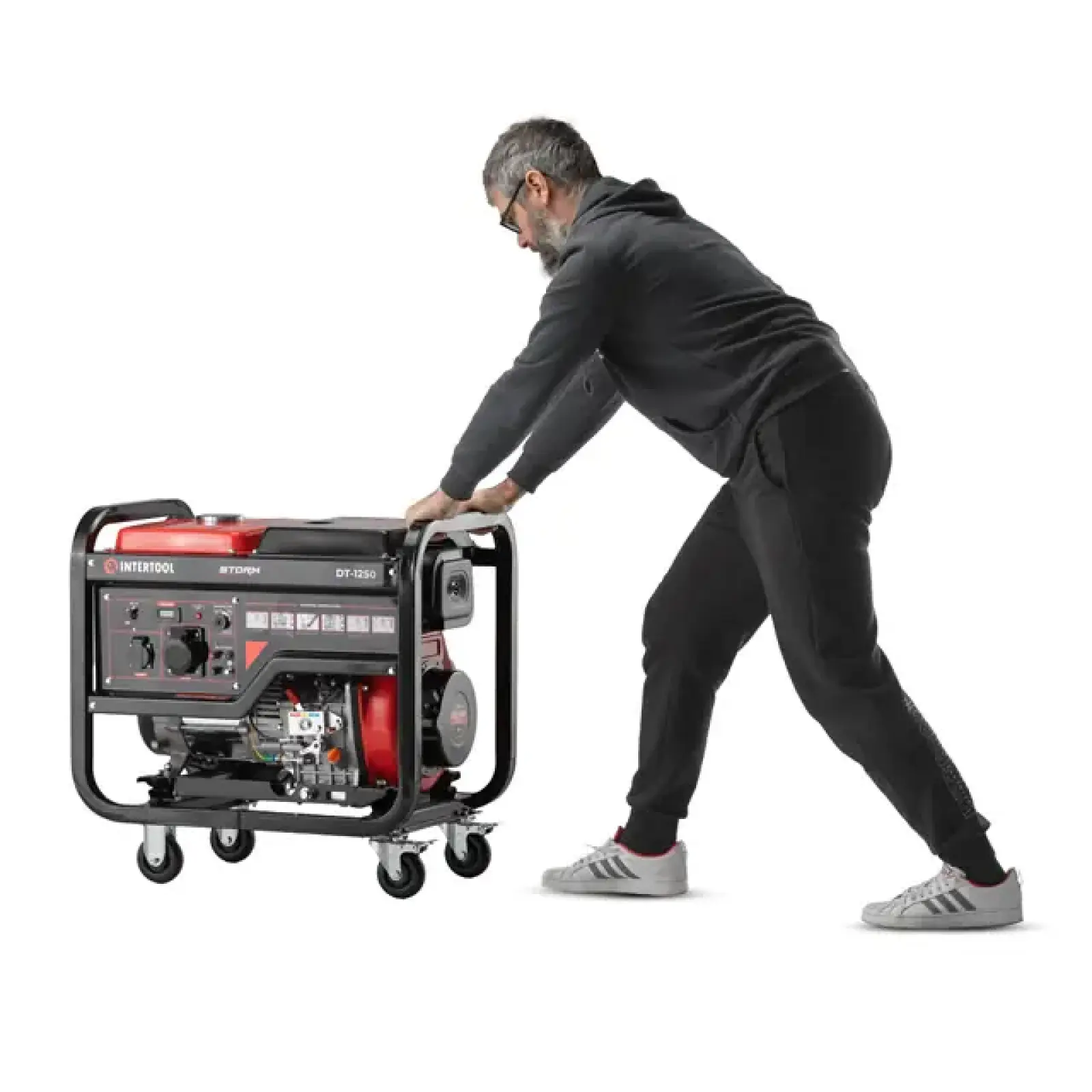 Генератор дизельний 5,0/5,5 кВт, 220 В, 12,5 л, електро/ручний старт, мідна обмотка, STORM INTERTOOL (DT-1250) UA