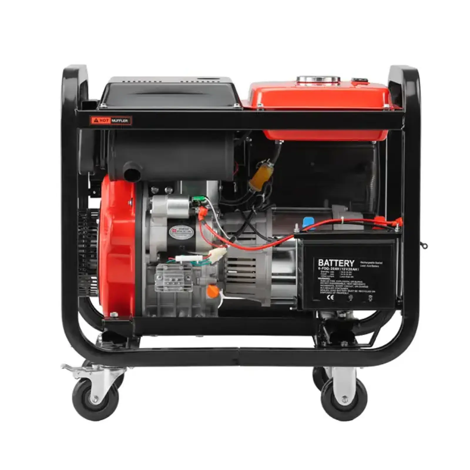 Генератор дизельний 5,0/5,5 кВт, 220 В, 12,5 л, електро/ручний старт, мідна обмотка, STORM INTERTOOL (DT-1250) UA